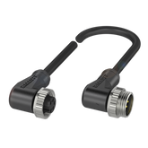 Balluff Cordset, 7/8" female 90deg 5-pin / 7/8" male 90deg 5-pin, 2m